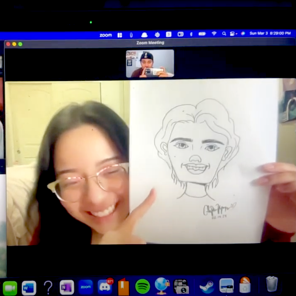 Long distance caricature date